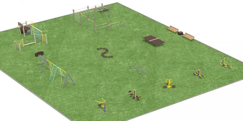Дизайн проект спортплощадки разновозрастной  в Пензе