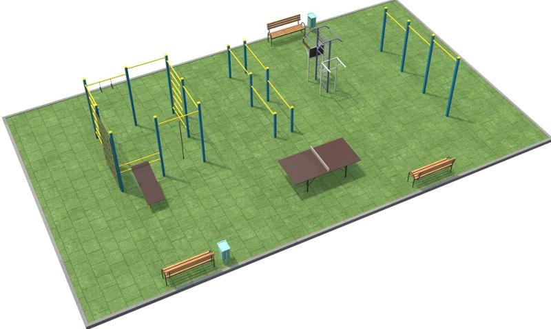 Проект спортплощадки 170 метров в Пензе в Пензе