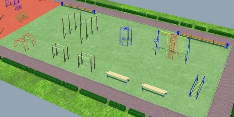 Проект детско-спортивной площадки для школы - детсада в Пензе