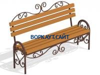 Лавочка кованная МАФ 1606 в Пензе