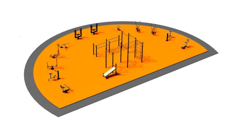 Дизайн проект спортплощадки Полукруглая в Пензе