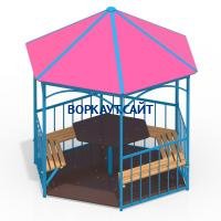 Беседка со столом, лавками и полом МАФ 4123 в Пензе