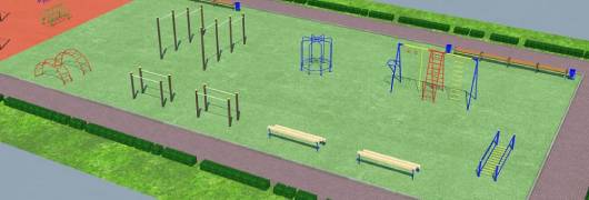 Проект детско-спортивной площадки для школы - детсада в Пензе