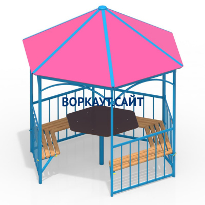 Беседка со столом и лавками МАФ 4121 в Пензе