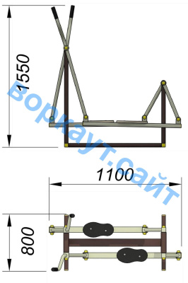Уличный тренажер "Лыжник" УТ 008 в Пензе
