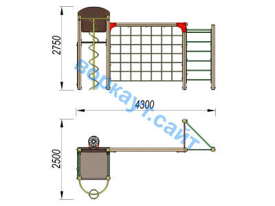 Детский спортивный комплекс Игровой ДСК 3111 в Пензе Детский спортивный комплекс Игровой ДСК 3111 в Пензе