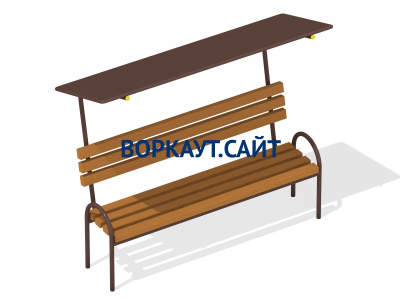 Лавочка под навесом МАФ 1607 в Пензе