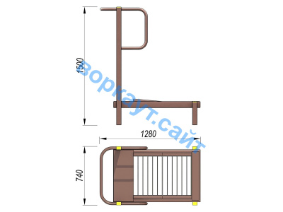 Уличный тренажер Беговая дорожка УТ 009 в Пензе