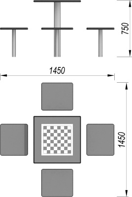 Шахматный стол МАФ 3516 в Пензе