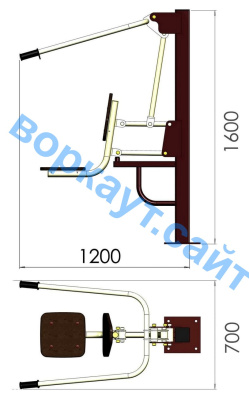 Уличный тренажер "Тяга сверху" УТ 001 в Пензе