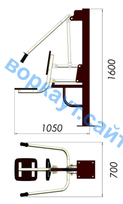 Уличный тренажер "Жим от груди" УТ 002 в Пензе
