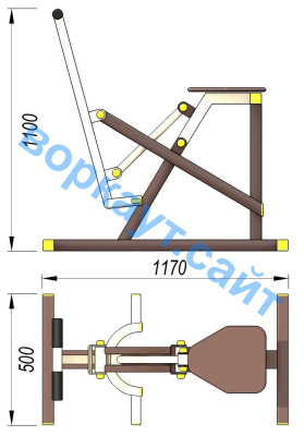 Уличный тренажер "Наездник " УТ 006 в Пензе