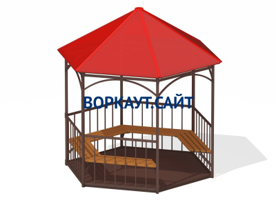 Беседка с лавками и полом МАФ 4122 в Пензе