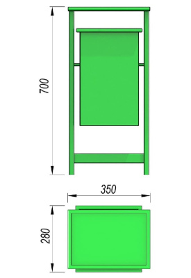 Урна с крышкой МАФ 1631 в Пензе