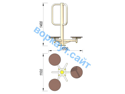Уличный тренажер Орбита УТ 011 в Пензе