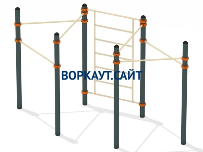 Воркаут турник разноуровневый с шведской стенкой ВС-25 в Пензе