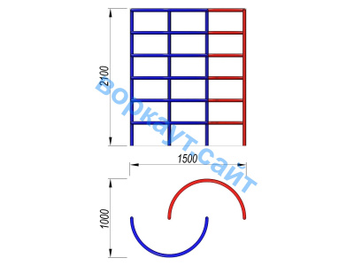 Шведская стенка полукруглая ДСК 3503 в Пензе